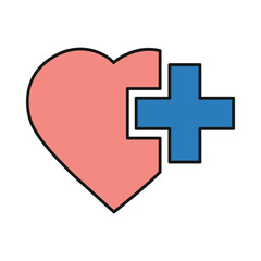 heart, love, plus, medical sign, medical heart icon