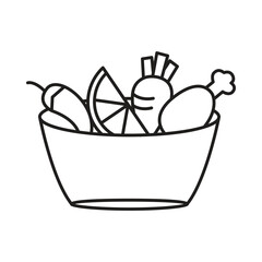 fruits, vegetables, bag, fruits and vegetables bag icon