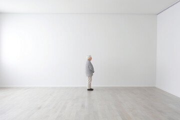 Portraits of Dementia. Lost in a white room.