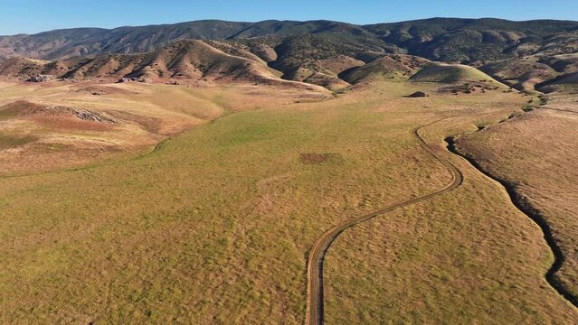 Dramatic Carrizo Plain California Nature Aerial Drone