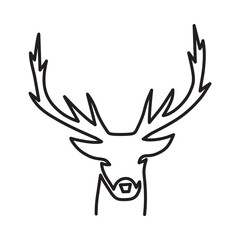 deer hipster, deer head, reindeer, deer head icon