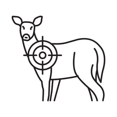 deer, hunting, target, target deer hunting icon