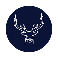 deer hipster, deer head, reindeer, deer head icon