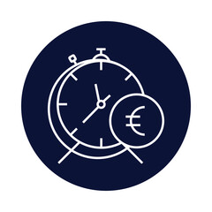 clock, table clock, money, dollar, time, time money icon