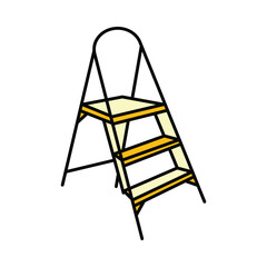 step, stairs, ladder, folding ladder, stepladder icon