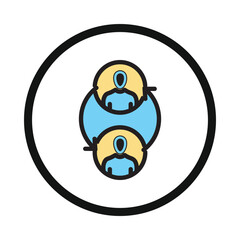 man, meeting , table, round table, talk, chat, bubble, business meeting icon