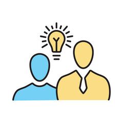 man, bulb, idea, light bulb, creative idea man icon