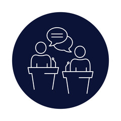 man, speaker, speech, debate, debating icon