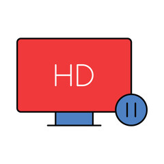 monitor, television, computer, hd, hd video, HD video monitor icon