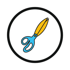 scissors, draw Scissors, kitchen shears, tailor school equipment, scissors icon