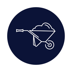 Wheelbarrow, Garden symbol, Plants Wheelbarrow Icon