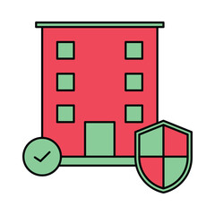 hospital, building, medical, health, clinic, secure hospital icon