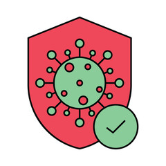 virus, protection, shield, covid, virus protection icon