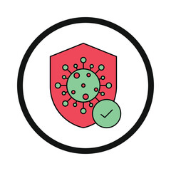 virus, protection, shield, covid, virus protection icon
