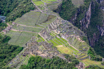 Machu Picchu seen from Huayna Picchu, Cusco Peru