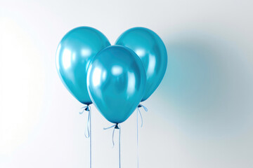 Vibrant Sky-Blue Balloon Arrangement. Generative AI