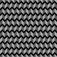 Herringbone motif. Zigzag weaving lines. Jagged stripes. Seamless surface pattern design with rhombuses blocks tessellation ornament. Mosaic parquet wallpaper. Digital paper, print. Vector