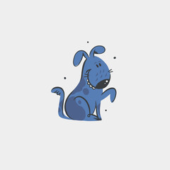 Hand drawing vector abstract cute dog doodle illustration. Cartoon dog and puppy characters design concept collection. Vector funny pet animals isolated. Doodle cartoon icon of cute puppy characters.