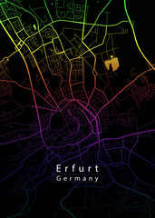 Erfurt Germany City Map