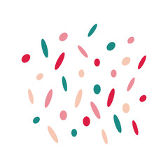 isolated vector confetti on white background.