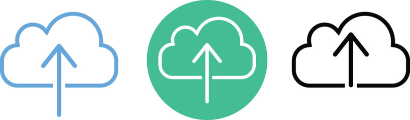 Upload to cloud flat icon 