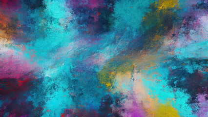 Naklejka na ściany i meble An abstract backdrop, filled with spills of paint, sloppy strokes.