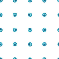 Seamless watercolor pattern with blueberry on white background. Minimalism style