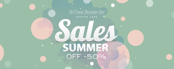 Pastel pink Pale Dogwood and Grayed Jade colors 2023 background on summer time sale summer holiday vector Illustration lines graphic design