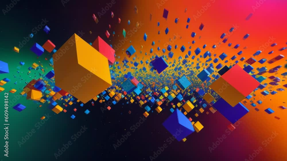 Poster abstract colorful background. generative ai