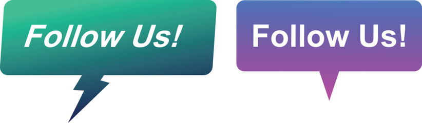 follow us icon set vector, illustration