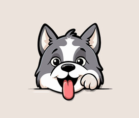 Vector illustration of a dog