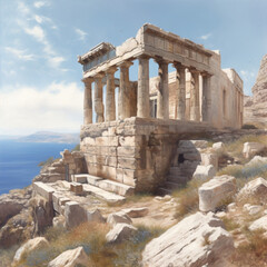 Fototapeta premium temple of apollo in side country