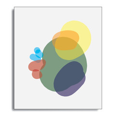 Water color digital abstract painting