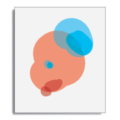 Water color digital abstract painting