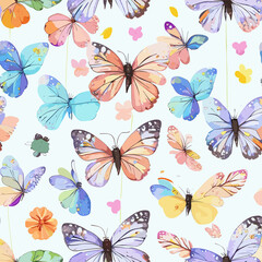 Fototapeta na wymiar seamless pattern with butterflies