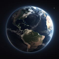 Globe view of planet earth generative AI
