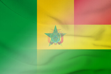 Senegal and Bolivia official flag international relations BOL SEN © dmitriy