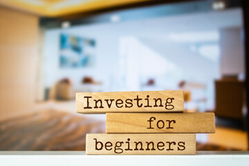 Wooden blocks with words 'Investing for beginners'