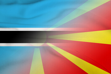 Botswana and Macedonia state flag transborder relations  BWA