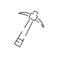 Minin line icon. Extraction of minerals in the mine and surface. Power and energy production, electric industry, world ecology conservation, coal mining minerals