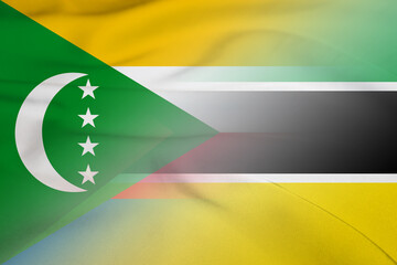 Comoros and Mozambique state flag transborder contract MOZ COM