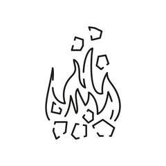 Minin line icon. Extraction of minerals in the mine and surface. Power and energy production, electric industry, world ecology conservation, coal mining minerals. Illustration, symbol, sign