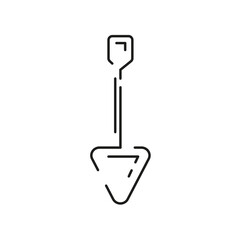 Minin line icon. Extraction of minerals in the mine and surface. Power and energy production, electric industry, world ecology conservation, coal mining minerals. Illustration, symbol, sign