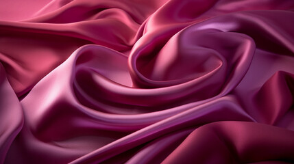 Bordeaux silk fabric. Silk texture with great definition. AI generated image.