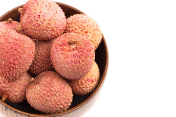 Fresh Lychee a Sweet and Juicy Tropical Fruit on a White Background