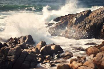 Obraz premium Surfing Swimming and Sea Travel Exploration in the Serene Waters of Honolulu Hawaii Gold Coast Sea Water Sport Surfer Windsurfing Kitesurfing Vacation Ocean Water Nature Landscape Beach Generative AI