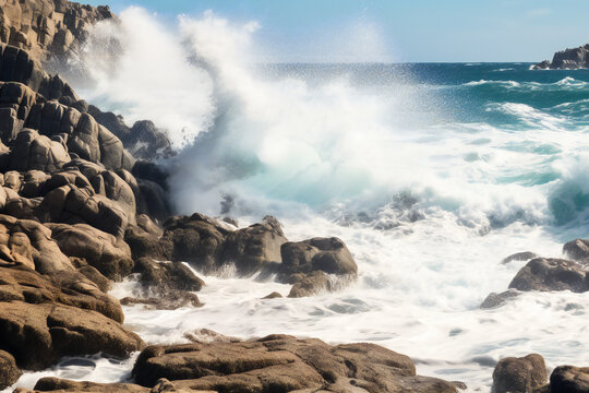 Surfing Swimming and Sea Travel Exploration in the Serene Waters of Honolulu Hawaii Gold Coast Sea Water Sport Surfer Windsurfing Kitesurfing Vacation Ocean Water Nature Landscape Beach Generative AI