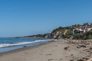 Fototapeta na wymiar Scenic seaside vista in Goleta near Santa Barbara, Southern California
