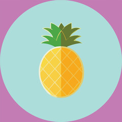 Vector illustrationf of fresh and juicy pineapple