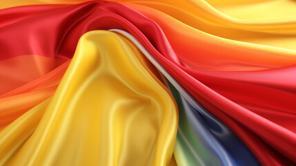 Multicolor latex fabric. Highly defined latex texture. AI generated imagen. Latex fabric with the colors of the lgtbi flag.

